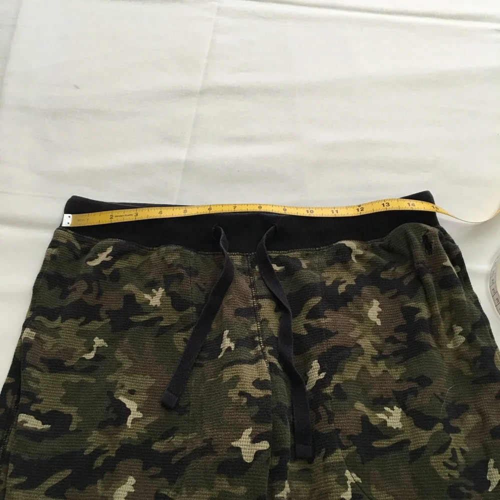 Polo Ralph Lauren Joggers Mens Medium Green Camo Waffle Knit Drawstring